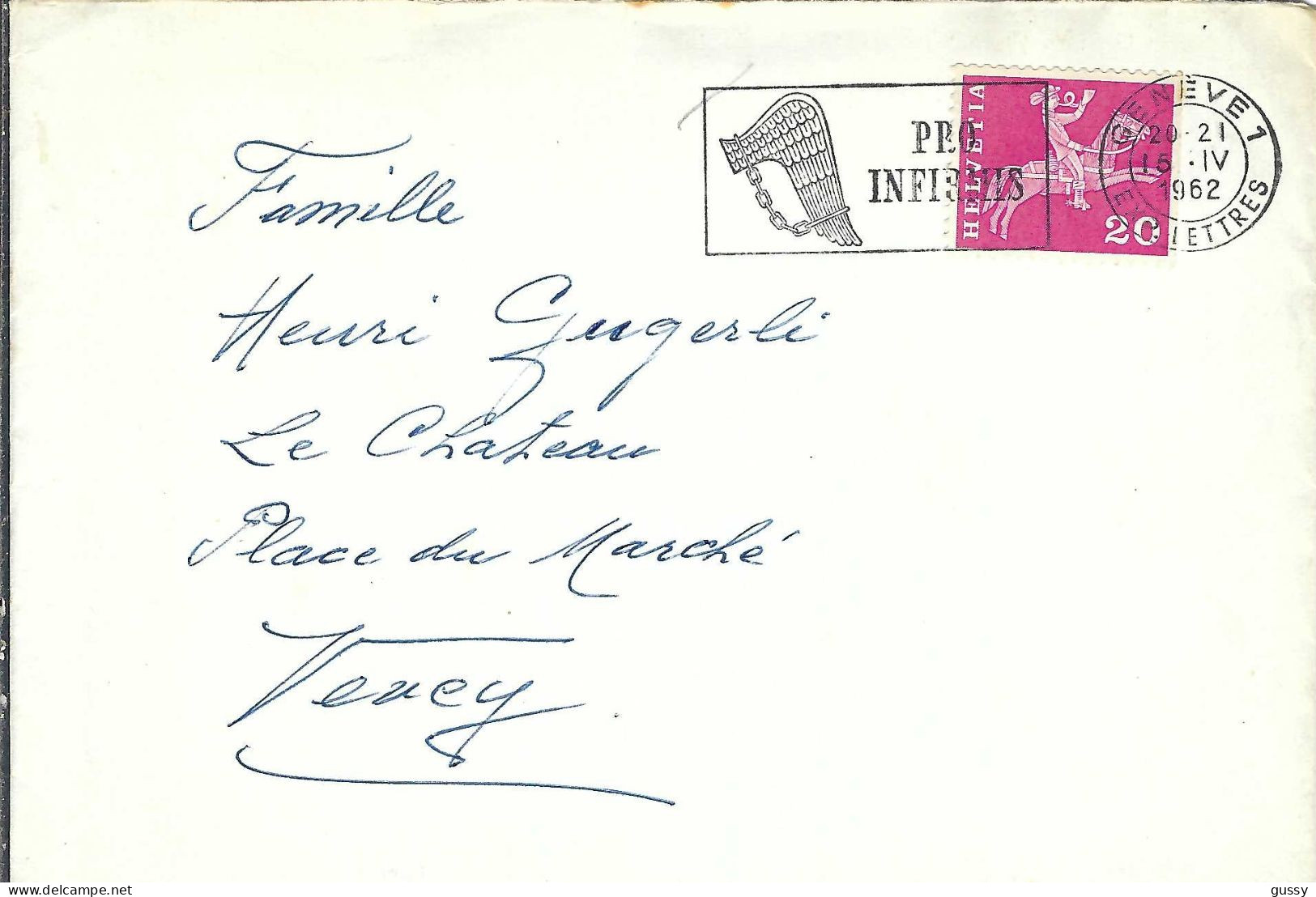 SUISSE Ca. 1957: LSC De Genève Pour Vevey - Covers & Documents