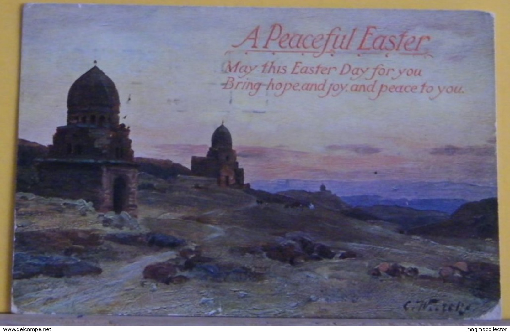 (ART2) CARL WUTTKE - A PEACEFUL EASTER UNA PASQUA SERENA - LA TOMBA DEI CALIFFI THE TOMBS OF THE CALIPHS - N° 3420 - VG - Peintures & Tableaux