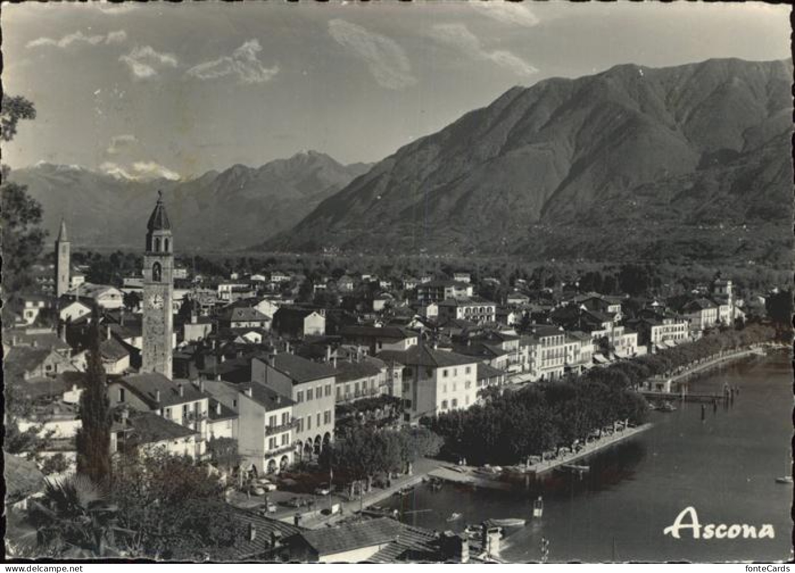 11385581 Ascona TI Ortsansicht Mit Kirche Lago Maggiore Ascona - Otros & Sin Clasificación