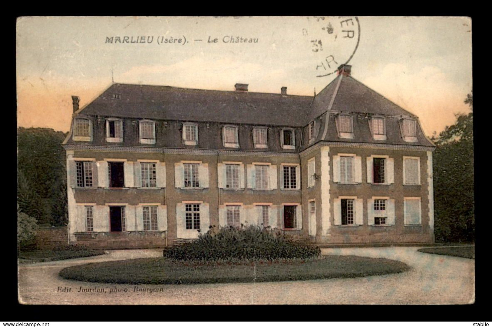 38 - MARLIEU - LE CHATEAU - CARTE COLORISEE - Andere & Zonder Classificatie