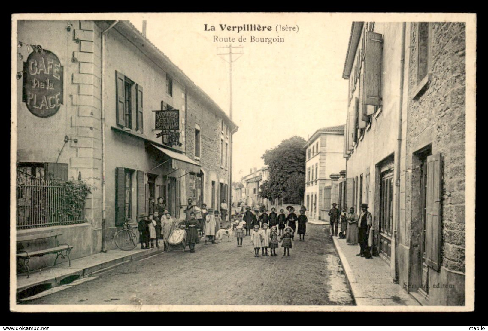 38 - LA VERPILLIERE - ROUTE DE BOURGOIN - CAFE DE LA PLACE - Autres & Non Classés