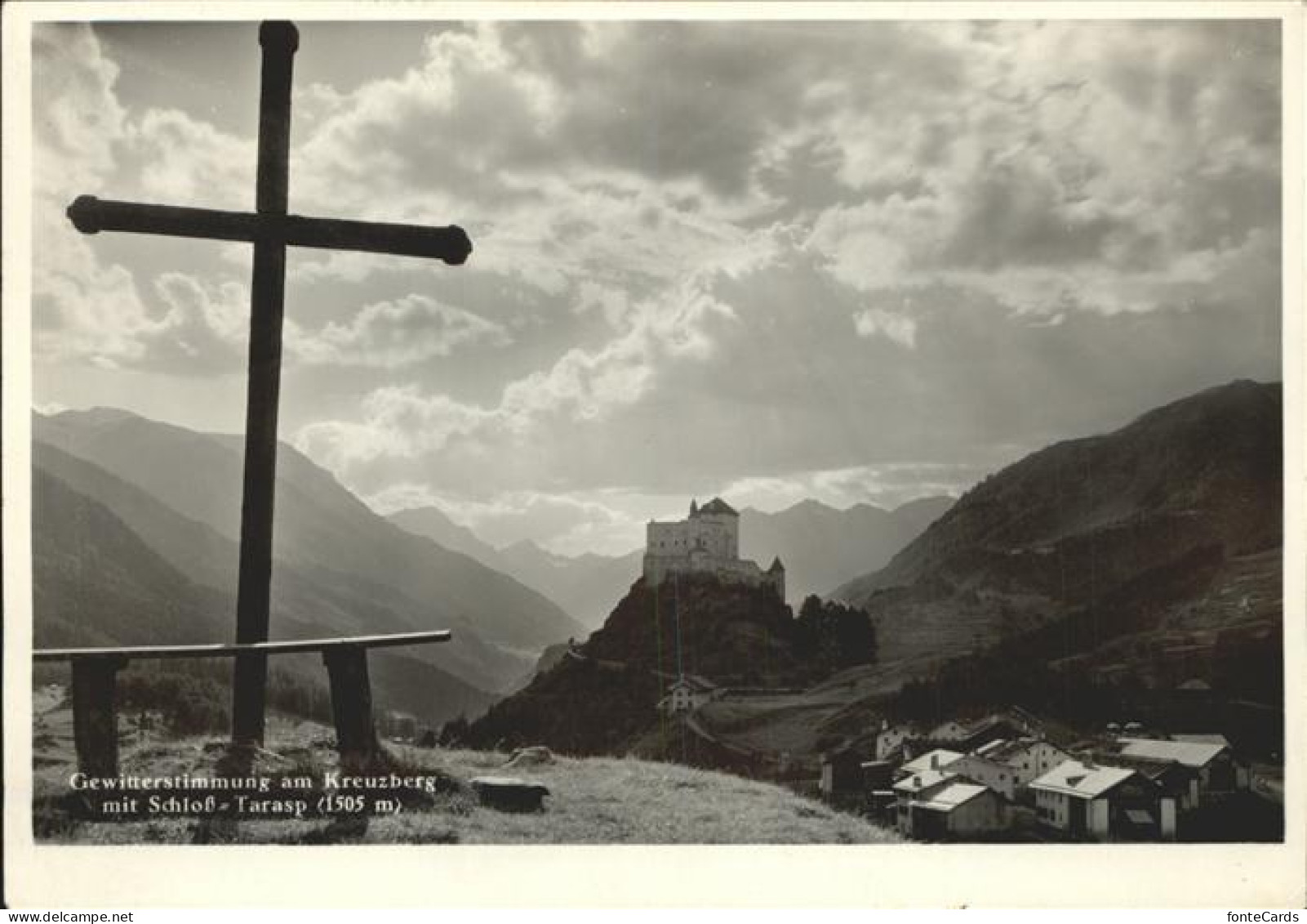 11385555 Tarasp Gewitterstimmung Am Kreuzberg Schloss Tarasp - Andere & Zonder Classificatie