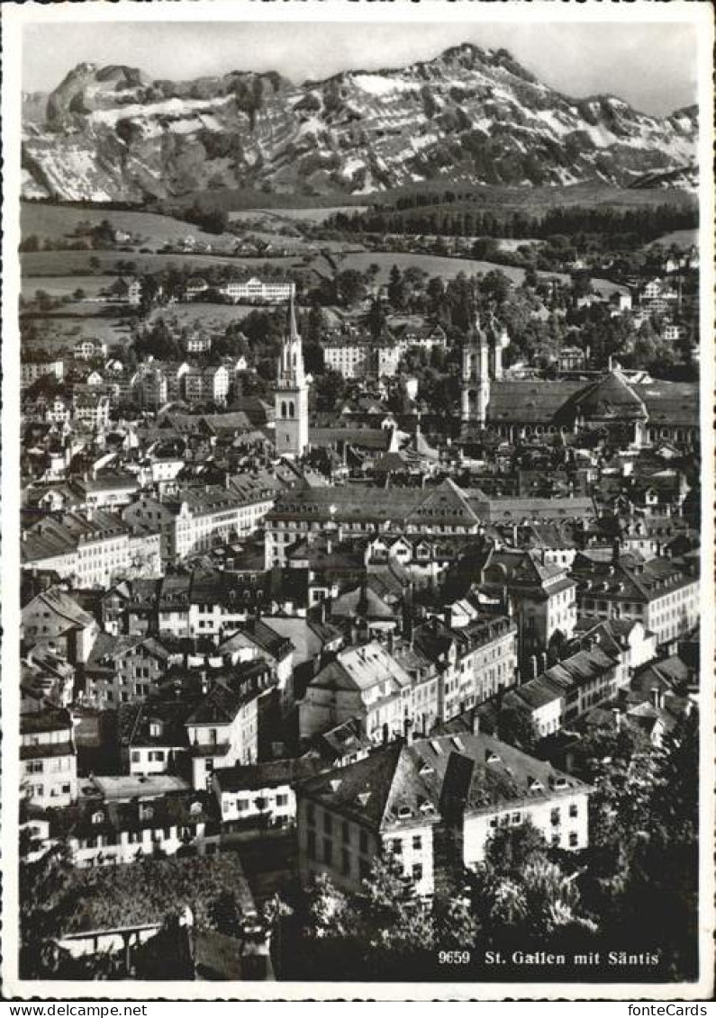 11385553 St Gallen SG Panorama Mit Saentis Appenzeller Alpen Stiftskirche St. Ga - Other & Unclassified