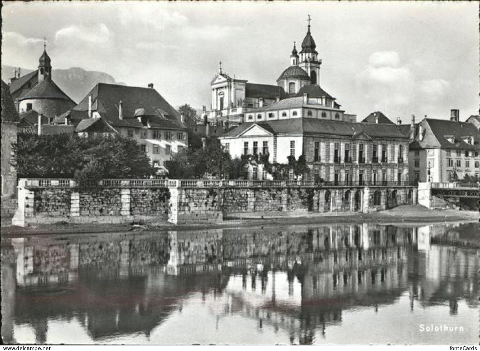 11385540 Solothurn Blick Vom Aare Ufer Kathedrale Solothurn - Altri & Non Classificati