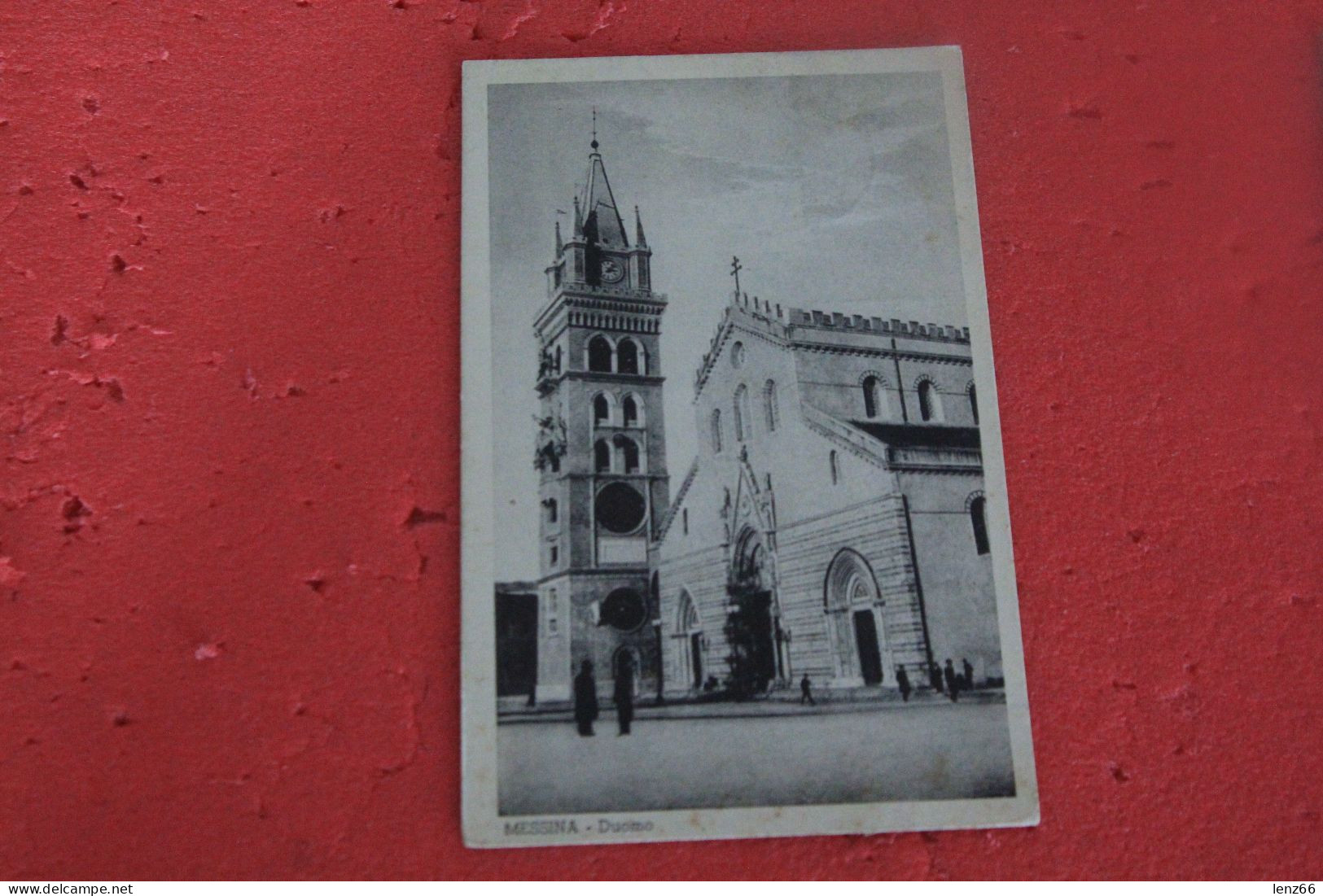 Messina Il Duomo 1938 + Timbro Targhetta Visitate Italia - Messina