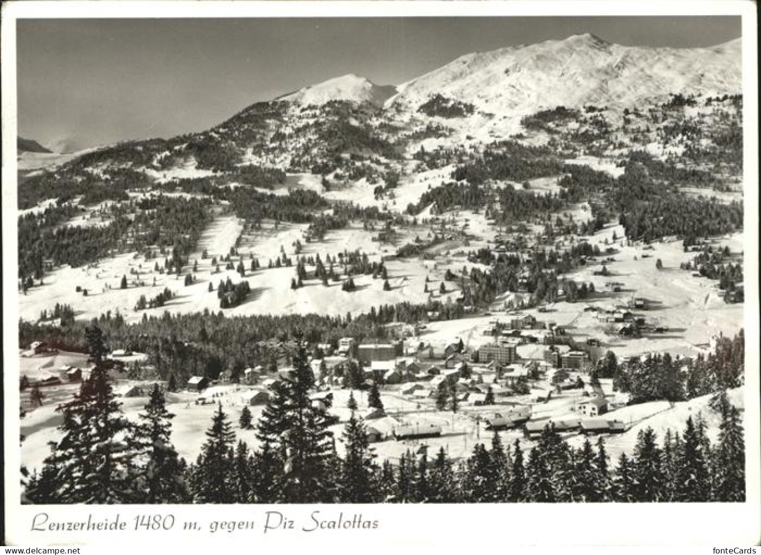 11385472 Lenzerheide Albula Panorama Mit Piz Scalottas Wintersportplatz Lenzerhe - Sonstige & Ohne Zuordnung