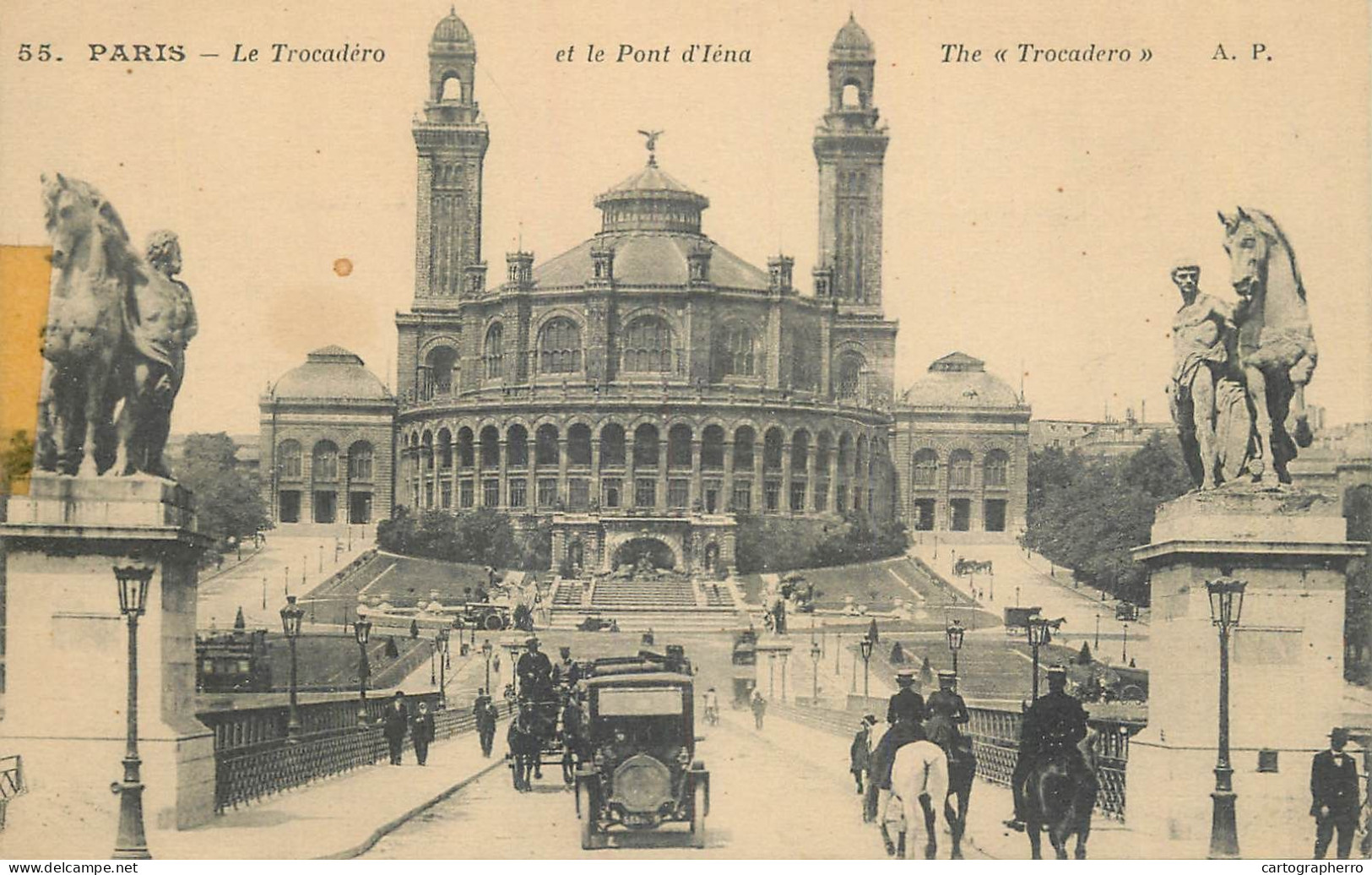 CPA France Paris Le Trocadero Et Le Pont D' Iena - Andere Monumenten, Gebouwen