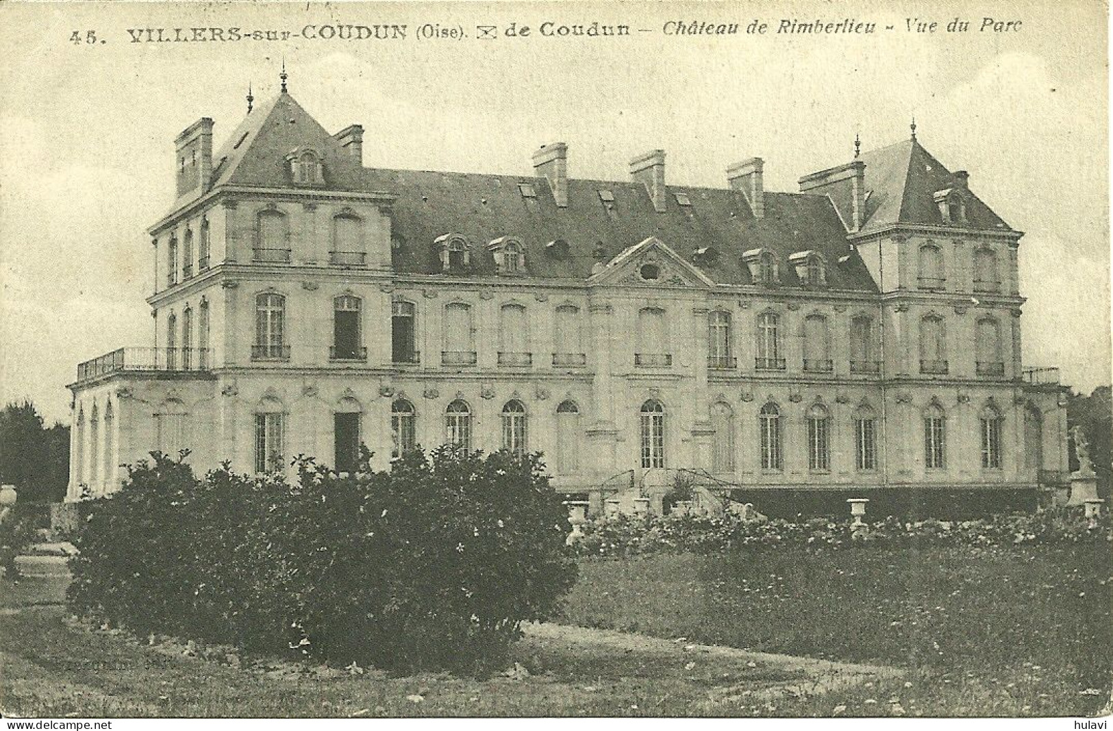 60  VILLERS SUR COUDUN - CHATEAU DE RIMBERLIEU - VUE DU PARC (ref 241) - Altri & Non Classificati