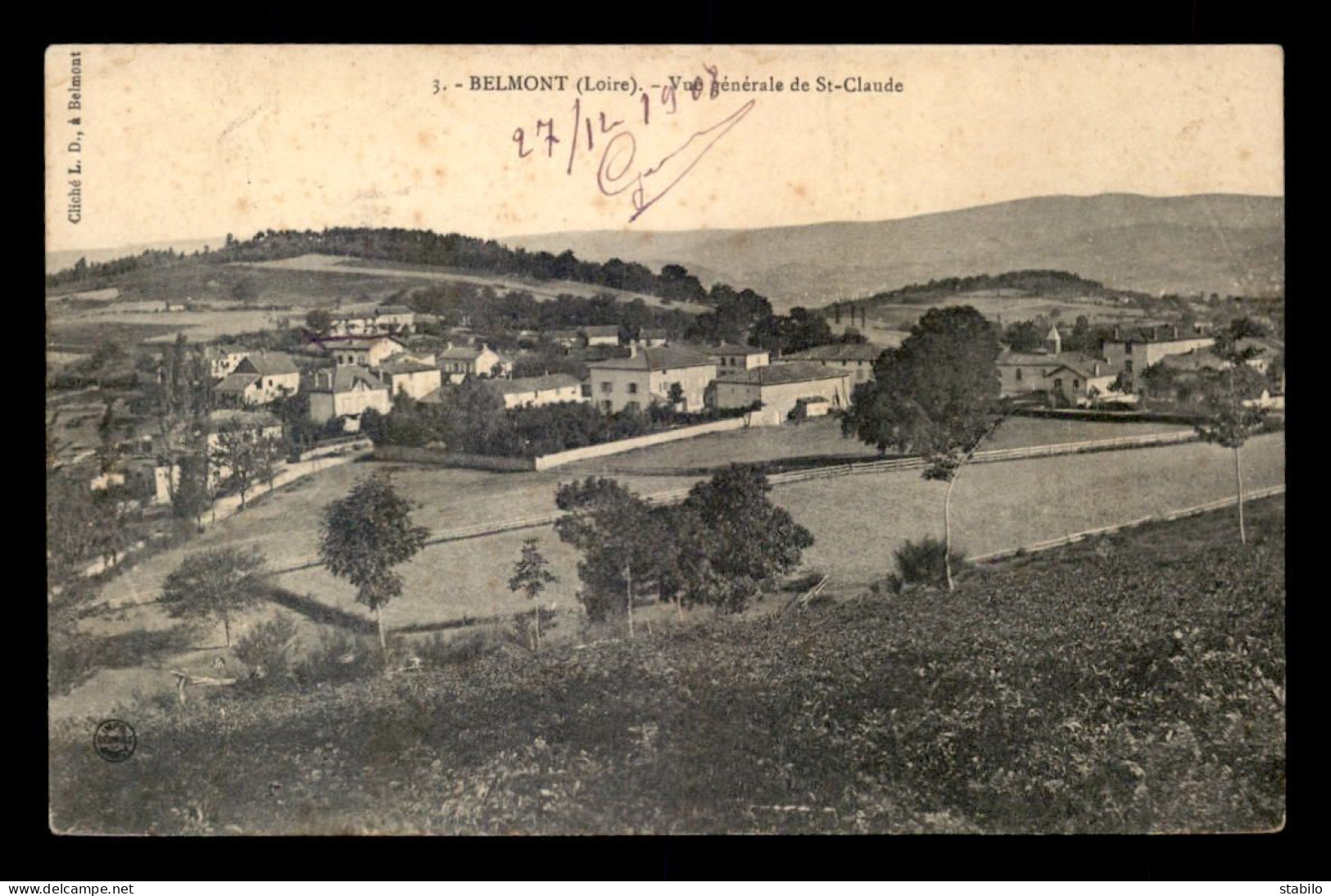 42 - BELMONT - VUE GENERALE DE ST-CLAUDE - Belmont De La Loire