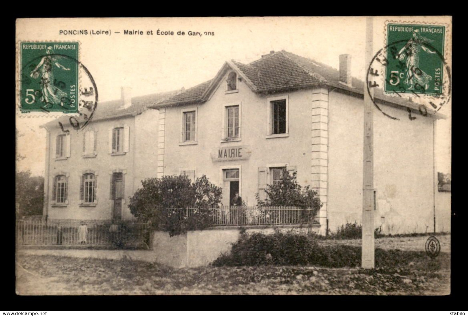 42 - PONCINS - MAIRIE ET ECOLE DE GARCONS - Sonstige & Ohne Zuordnung