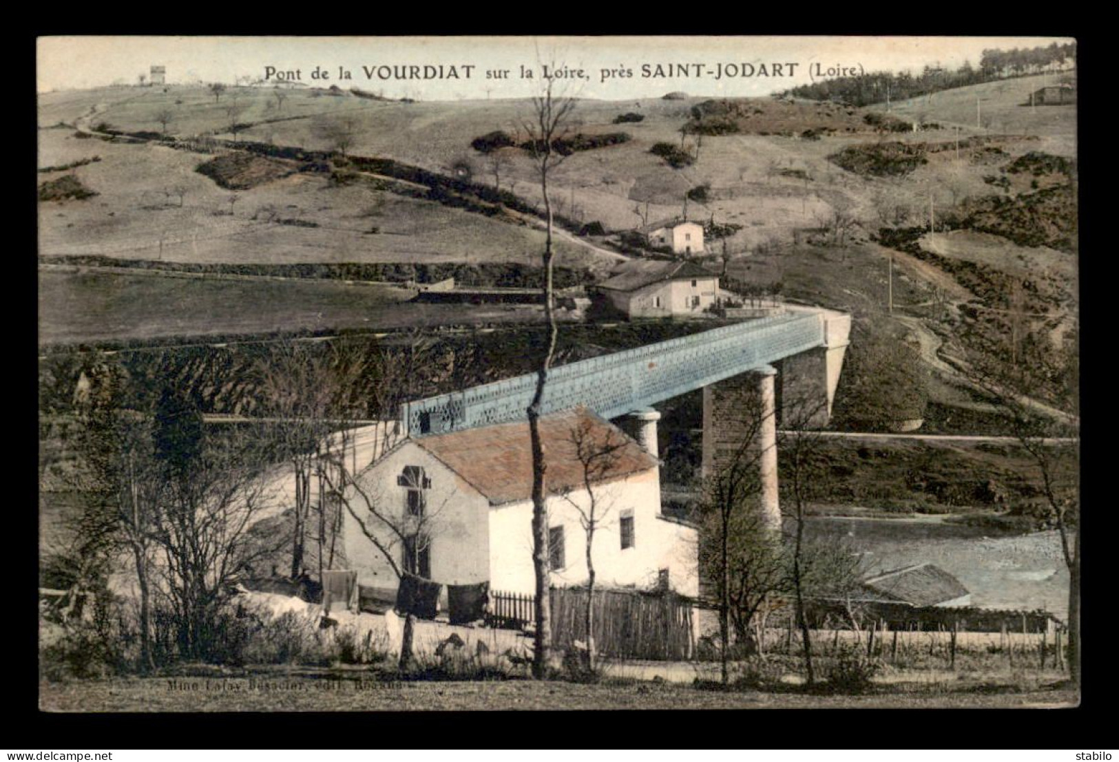 42 - PONT DE LA VOURDIAT SUR LA LOIRE PRE ST-JODART - CARTE COLORISEE - Otros & Sin Clasificación