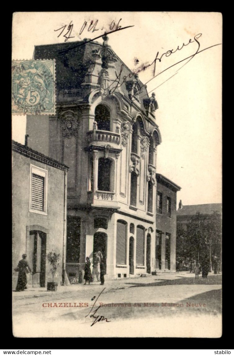 42 - CHAZELLES - BOULEVARD DU MIDI - MAISON NEUVE - ARCHITECTURE - Autres & Non Classés