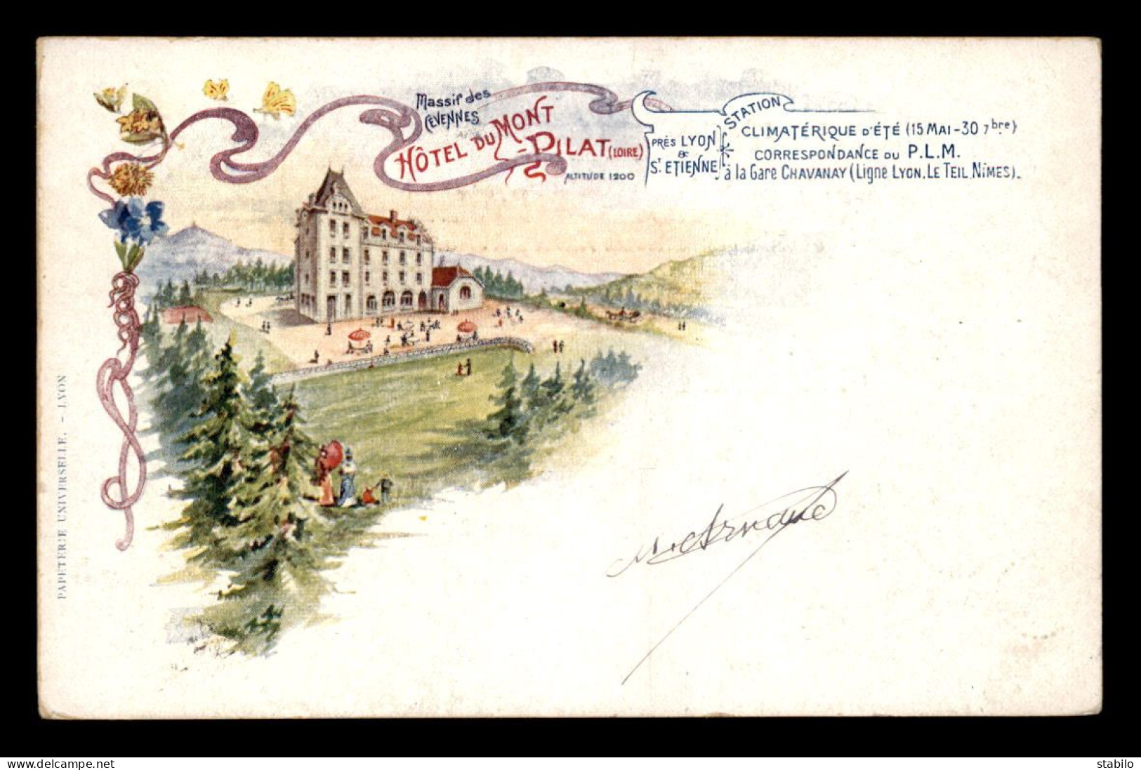 42 - HOTEL DU MONT PILAT - CARTE ILLUSTREE - VOIR ETAT - Mont Pilat