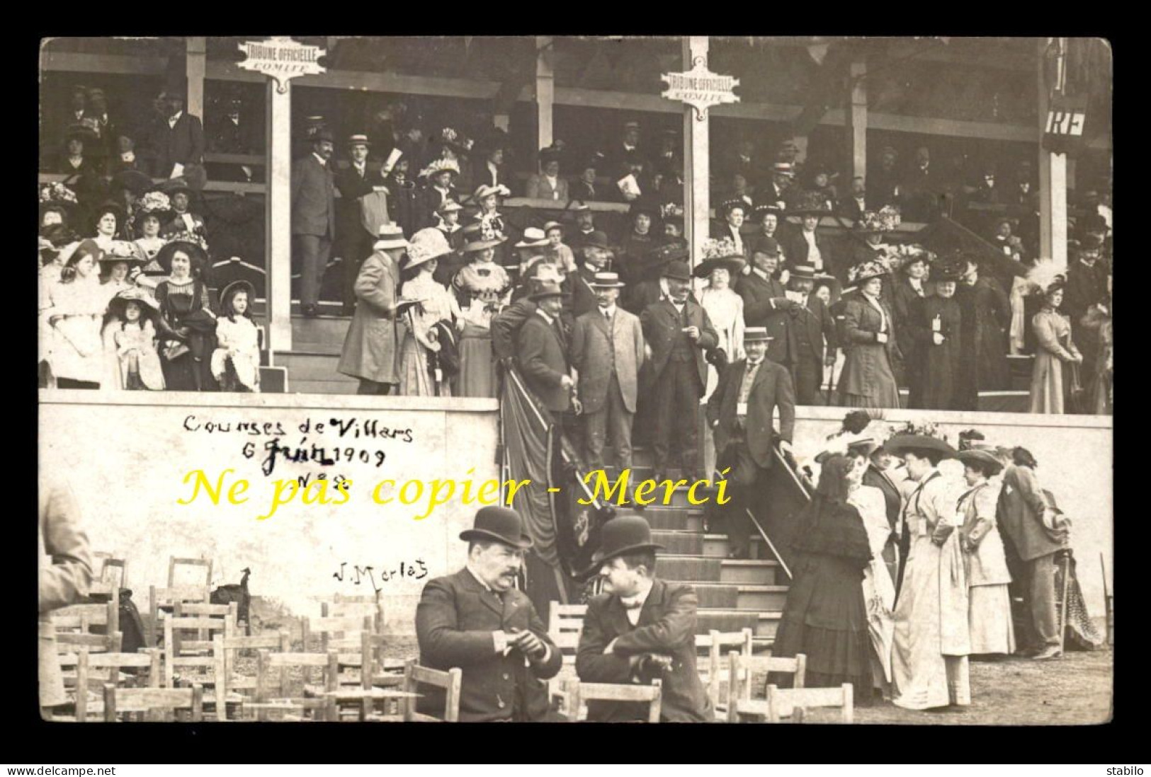 42 - VILLARS - LES COURSES DU 6 JUIN 1909 - CARTE PHOTO ORIGINALE  - Andere & Zonder Classificatie