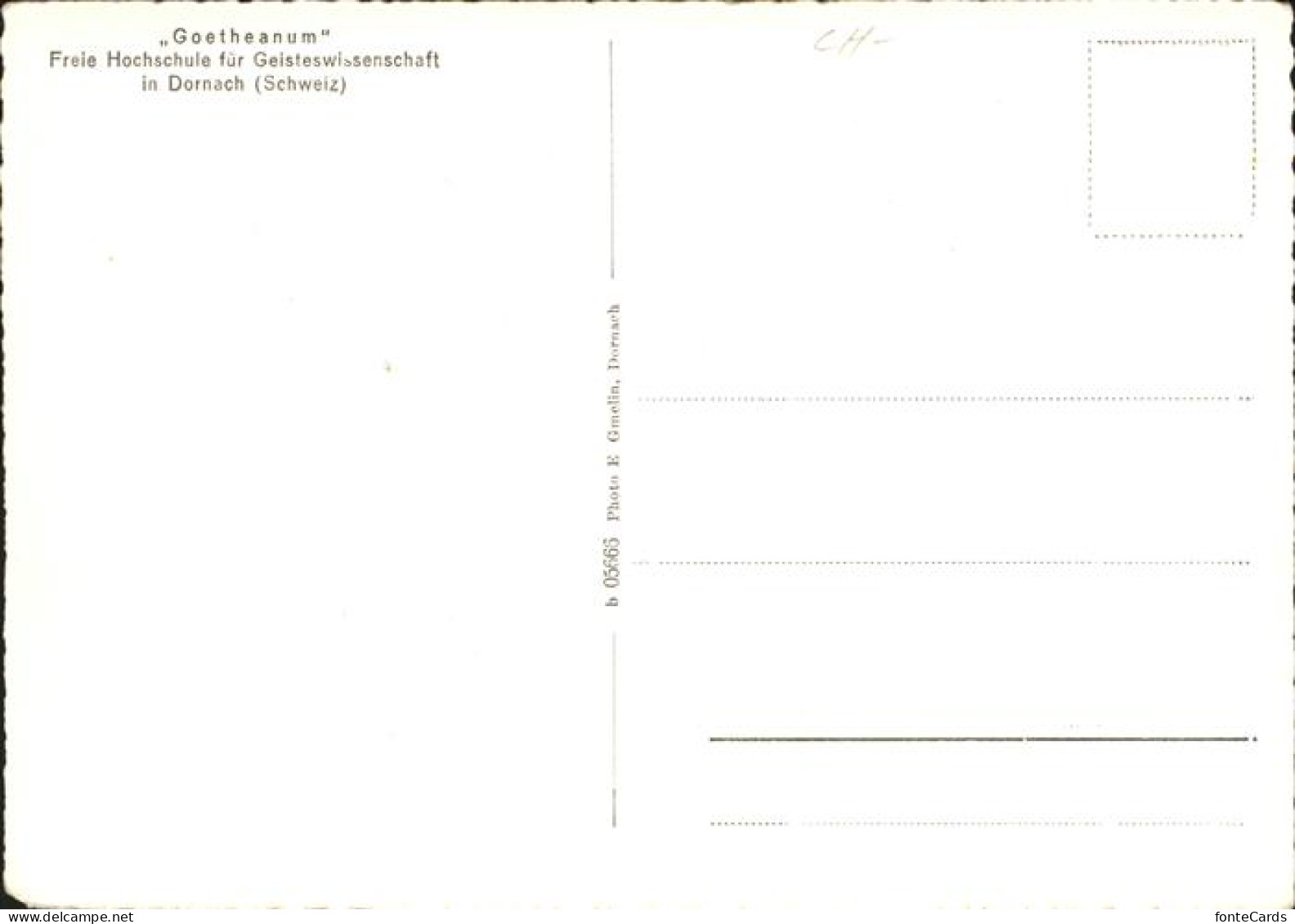 11385441 Dornach SO Goetheanum Hochschule Fuer Geisteswissenschaften Dornach - Otros & Sin Clasificación