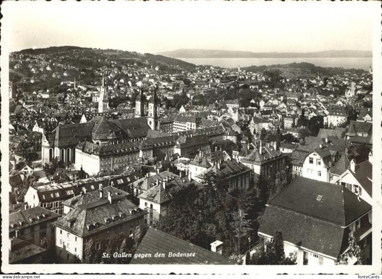 11385436 St Gallen SG Blick Ueber Die Stadt Kirche Bodensee St. Gallen - Autres & Non Classés