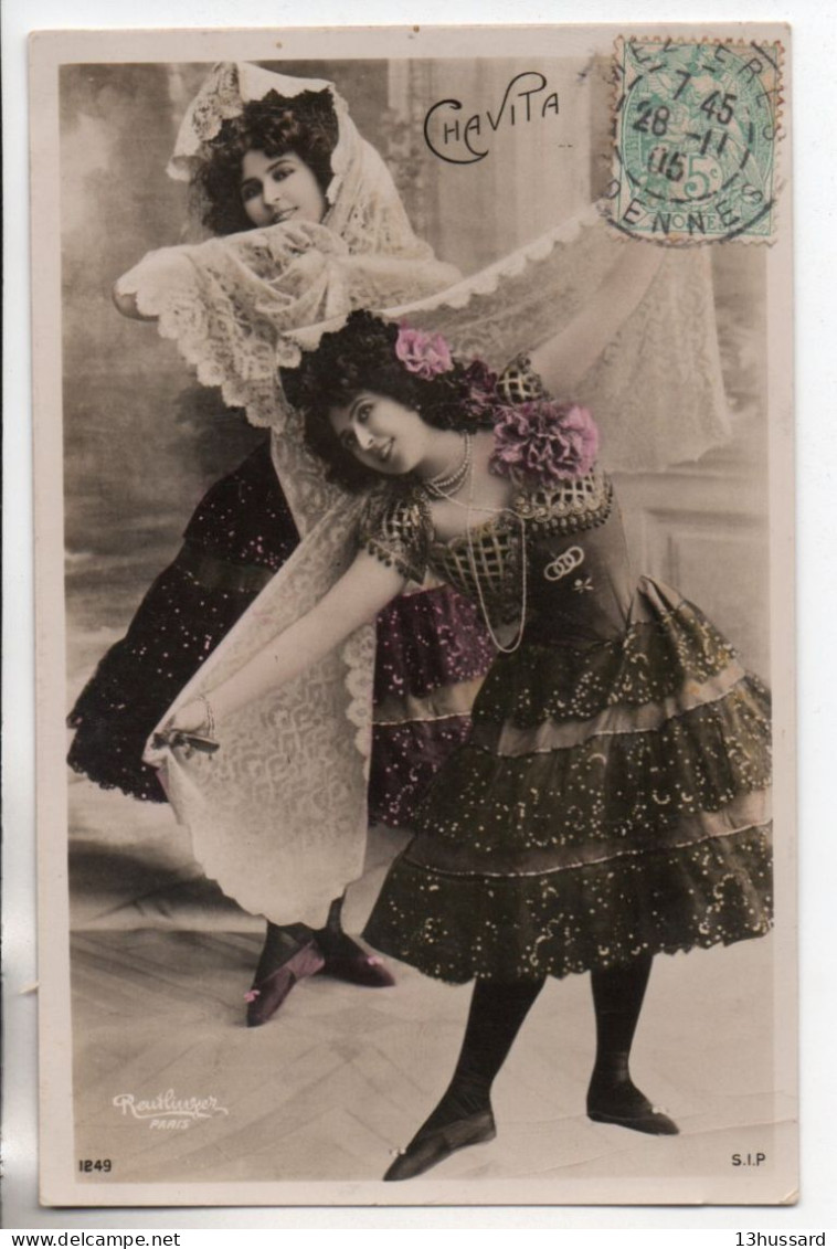 Carte Postale Ancienne Comédienne Et Danseuse Luz Chavita  - Photographie Reutlinger - Artistes