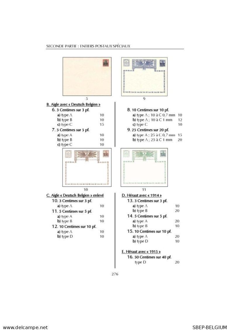 NOUVEAUX Catalogue 2024:  " Les ENTIERS POSTAUX de BELGIQUE "
