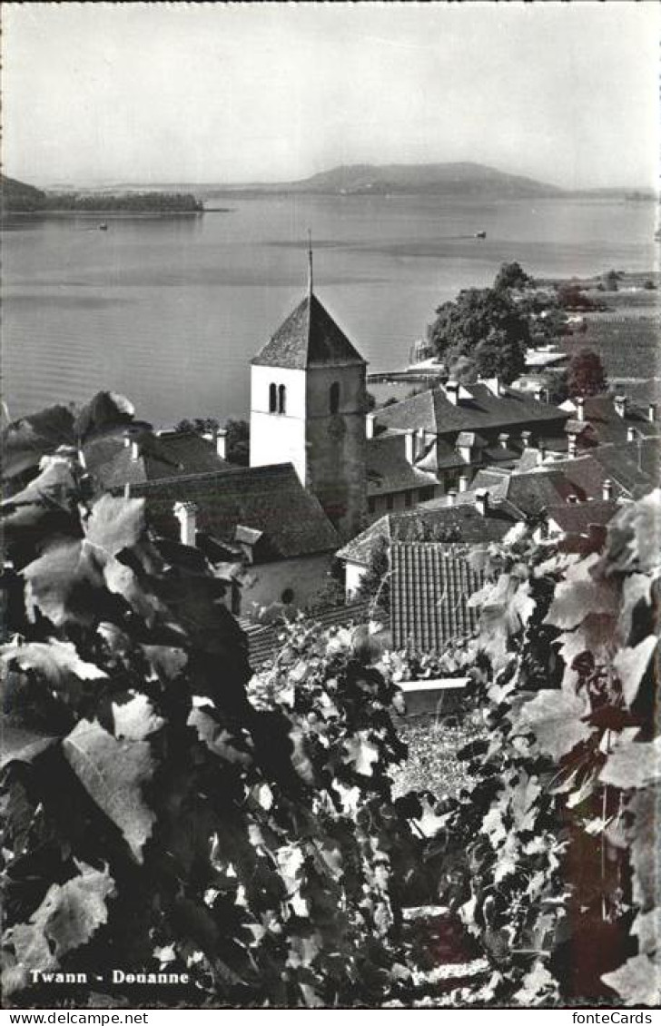 11385356 Twann Ortsansicht Mit Kirche Bielersee Twann - Other & Unclassified