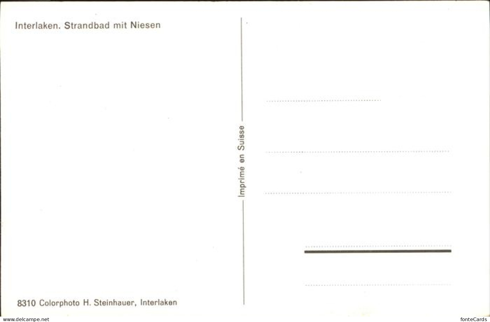 11385349 Interlaken BE Strandbad Aaare Niesen Berner Alpen Interlaken - Andere & Zonder Classificatie