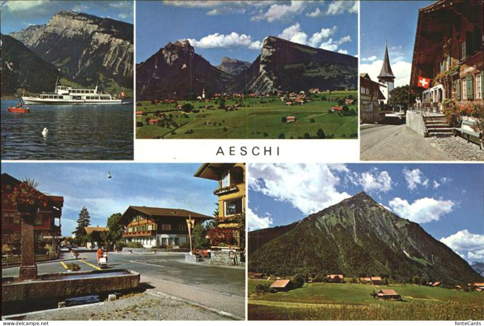 11385319 Aeschi Spiez Thuner See Bootsfahrt Brunnen Kirche Aeschi B. Spiez - Andere & Zonder Classificatie