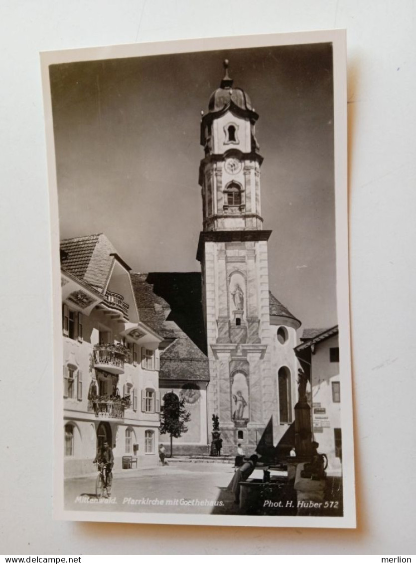 D202625 AK CPA -  Mittenwald  -Bike Biker - Cycling -Bayern  1933 FOTO-AK Photo H.Huber 572 - Mittenwald