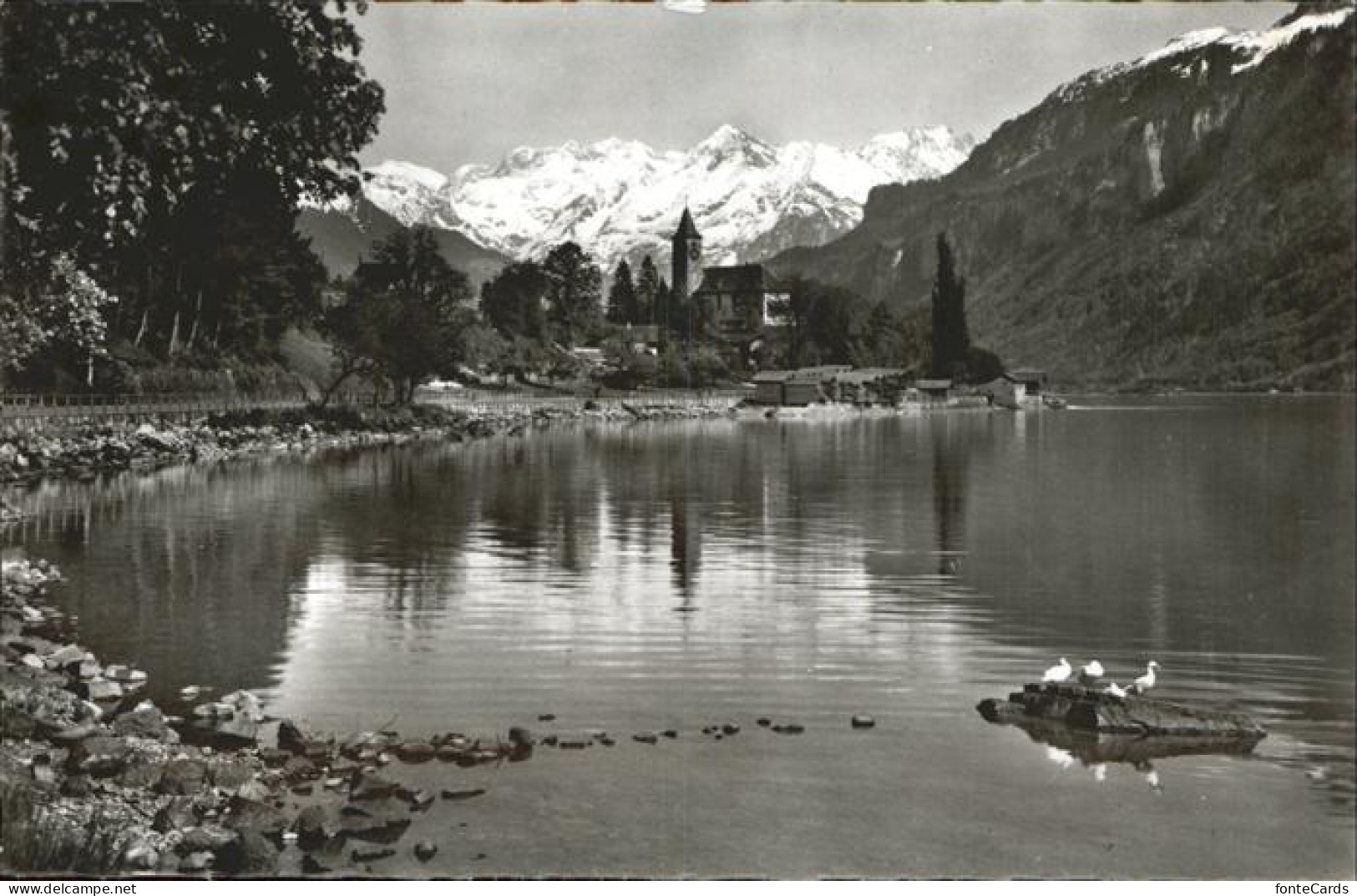 11385303 Brienz BE Partie Am See Kirche  Brienz BE - Other & Unclassified