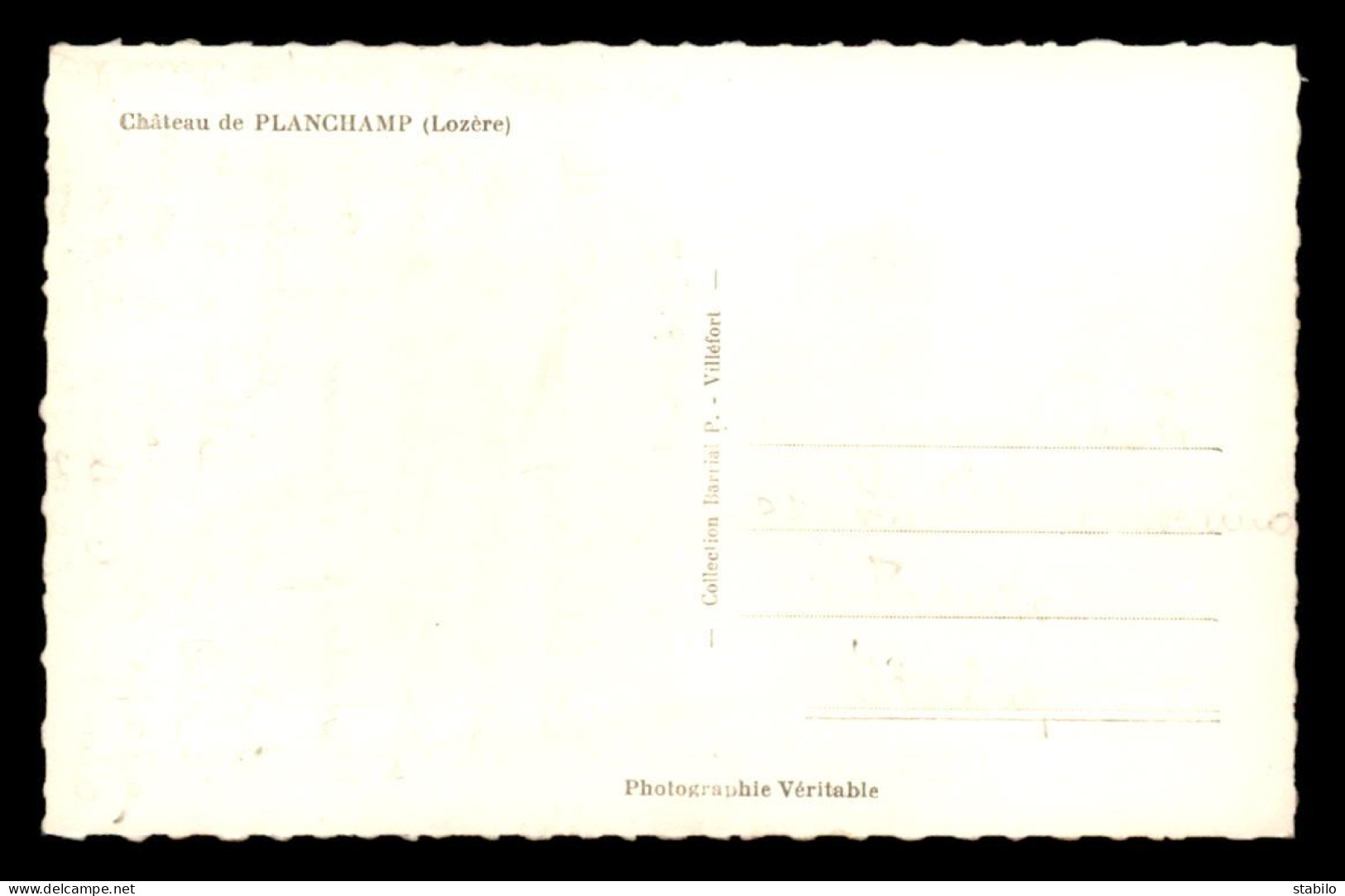 48 - CHATEAU DE PLANCHAMP - Andere & Zonder Classificatie