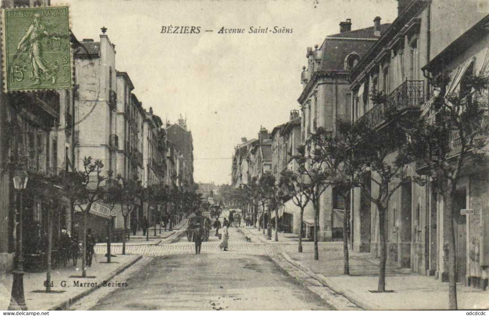BEZIERS  Avenue Saint Saens Edit G Marrot RV - Beziers