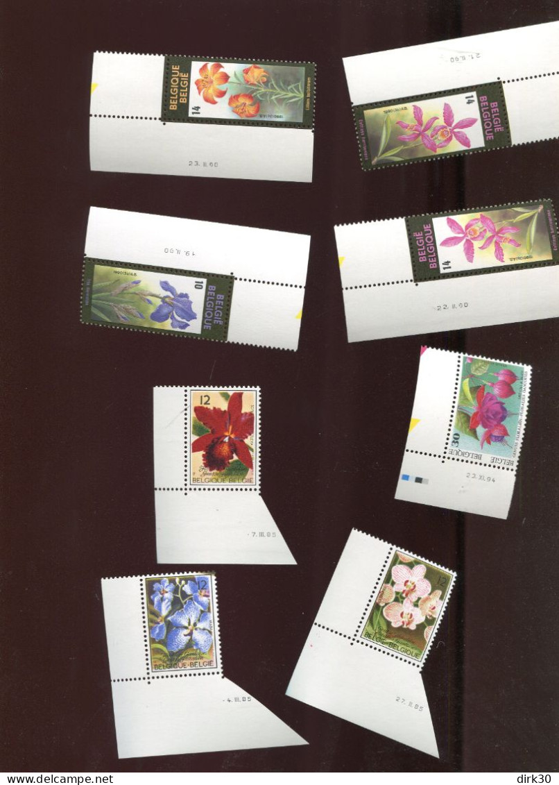 Belgie 2357/59 Gentse Floralien BUZIN Flowers Corner Blocks W/ Printing Dates MNH - Neufs