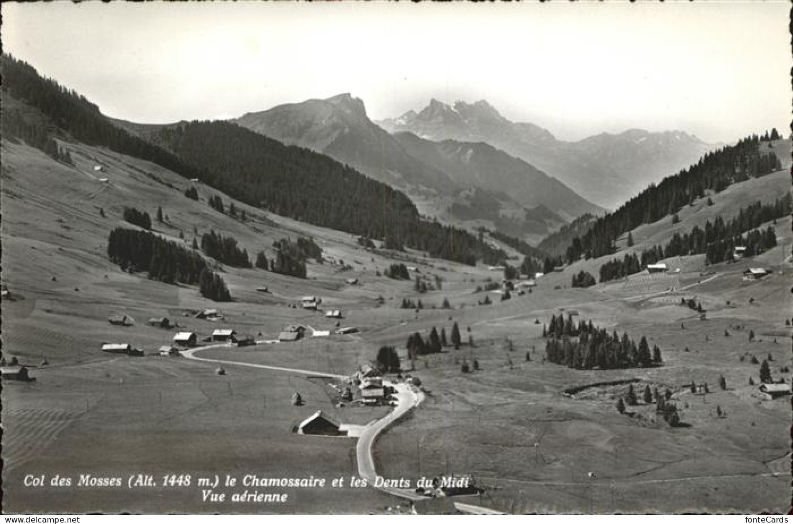 11385203 Col Des Mosses Chamossaire Et Les Dents Du Midi Vue Aerienne Col Des Mo - Autres & Non Classés