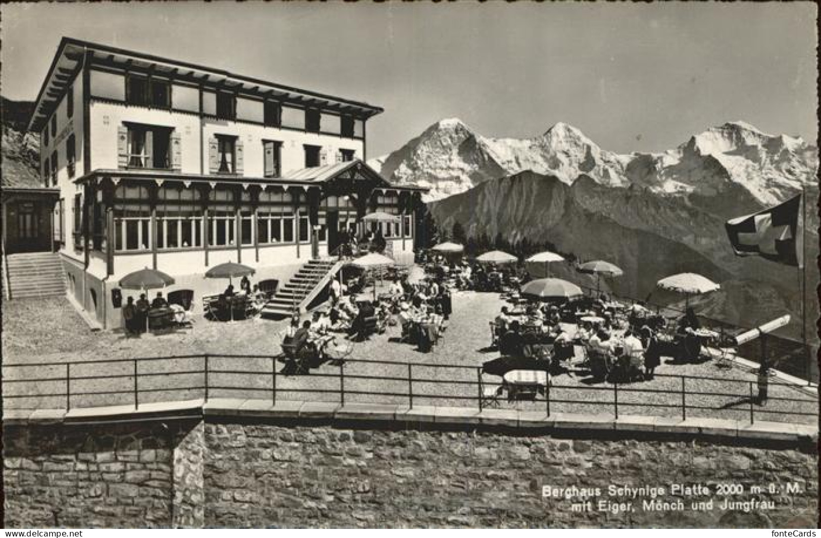 11385175 Schynige Platte Berghaus Mit Eiger Moench Jungfrau Schynige Platte - Autres & Non Classés