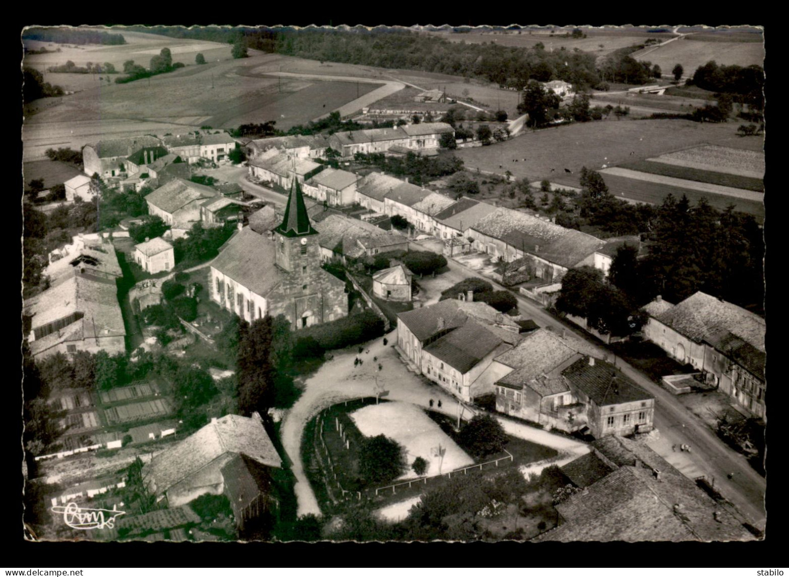 55 - MAUVAGES - VUE AERIENNE - EGLISE ET RUE HAUTE - Andere & Zonder Classificatie