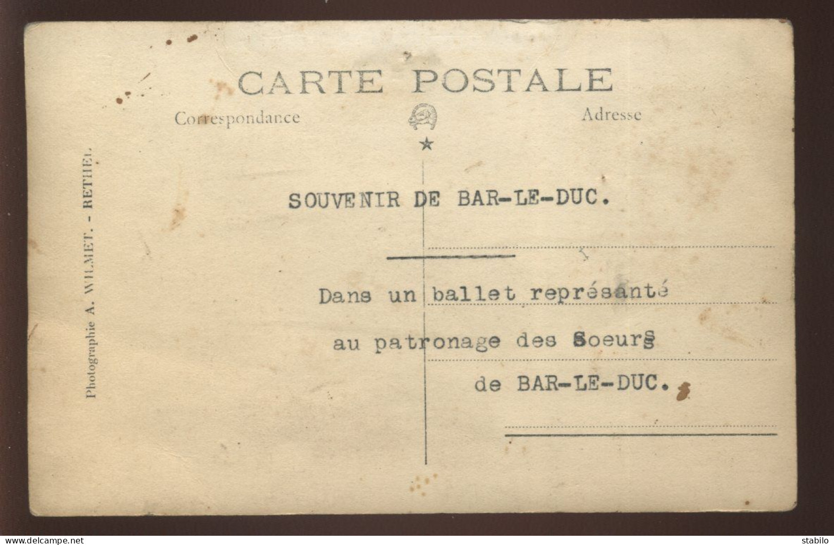 55 - BAR-LE-DUC - REPRESENTATION D'UN BALLET AU PATRONAGE DES SOEURS - CARTE PHOTO ORIGINALE - Bar Le Duc