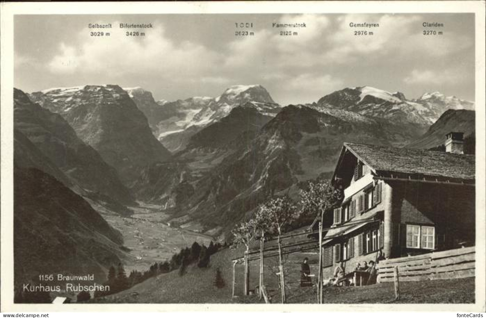 11385108 Braunwald GL Kurhaus Rubschen Mit Alpen Panorama Braunwald - Other & Unclassified