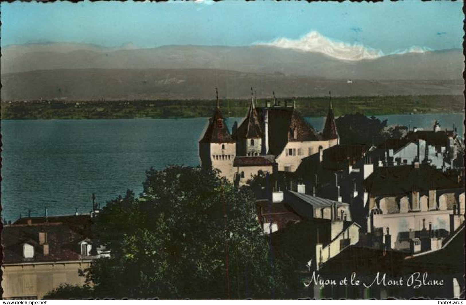 11385077 Nyon VD Panorama Mit Mont Blanc Nyon - Autres & Non Classés