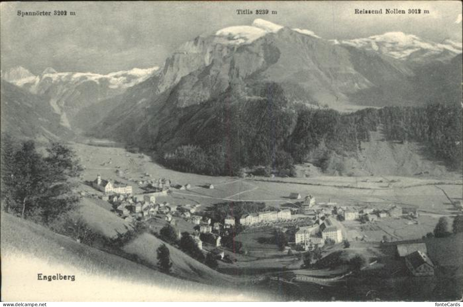 11385064 Engelberg OW Ortsansicht Mit Alpen Panorama Engelberg - Altri & Non Classificati