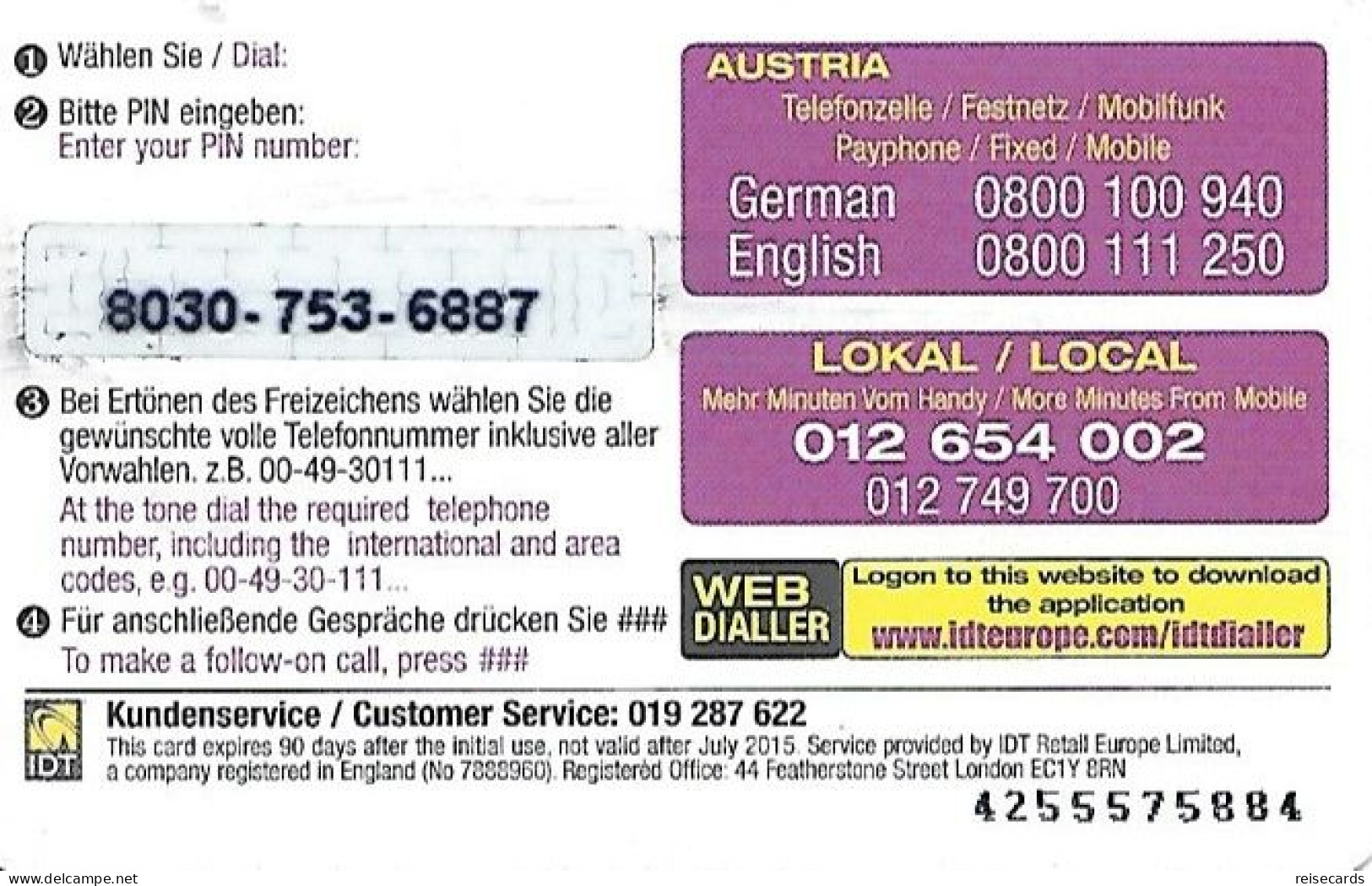 Austria: Prepaid IDT - Just Crazy - Austria