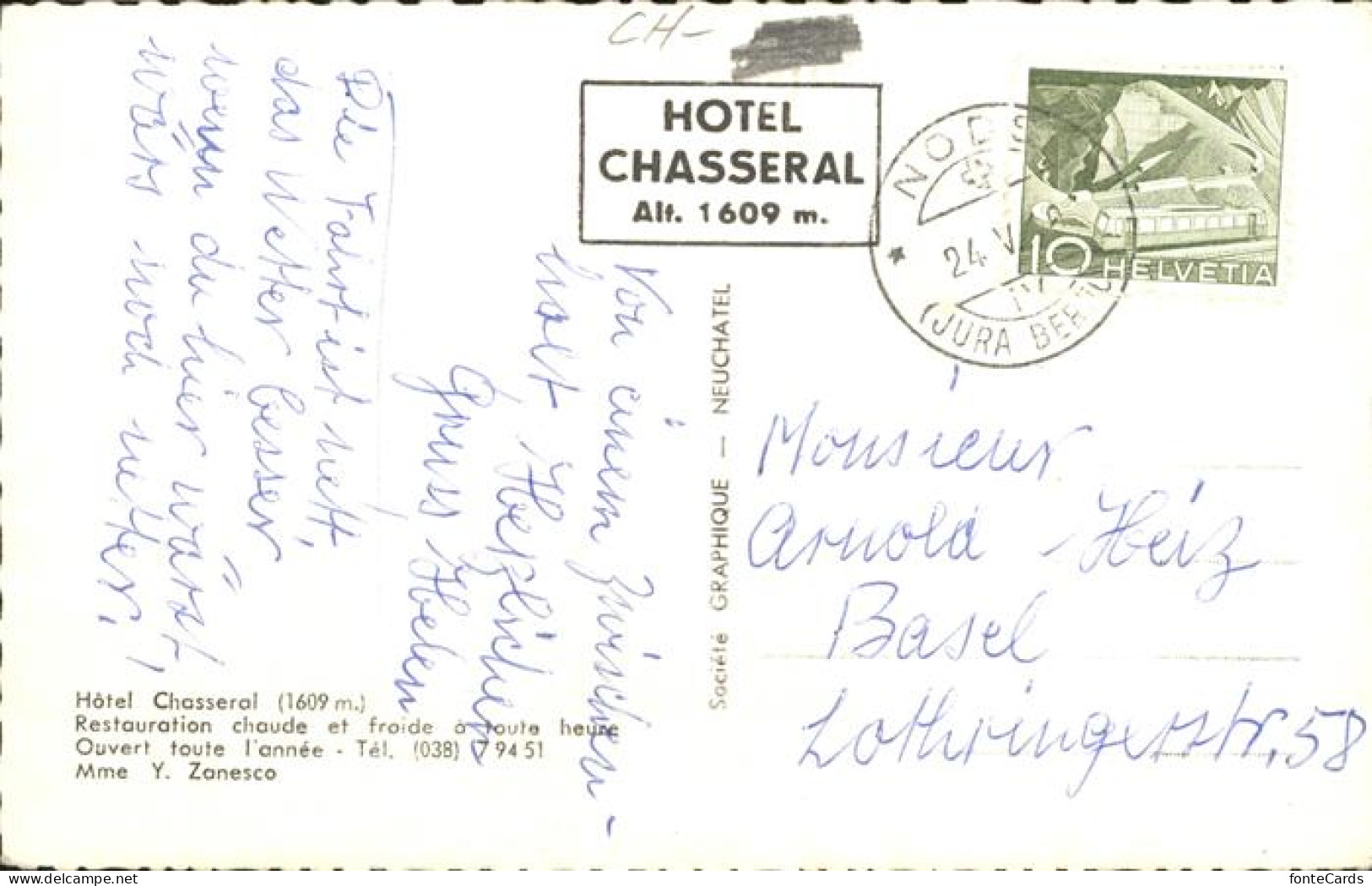 11385059 Nods BE Hotel Du Chasseral Nods - Sonstige & Ohne Zuordnung