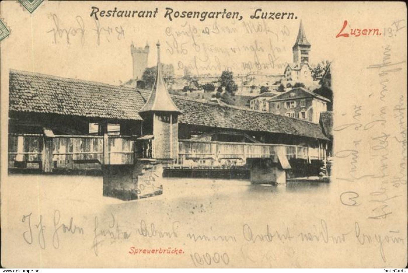 11385049 Luzern LU Restaurant Rosengarten Luzern LU - Autres & Non Classés