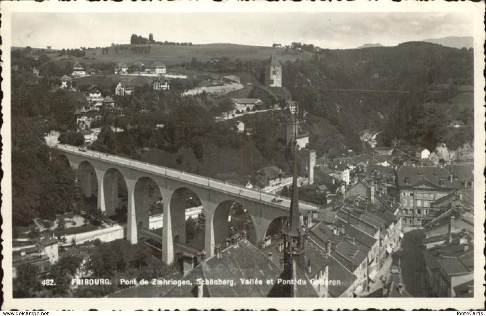 11385011 Fribourg FR Pont De Zaehringen Schoenberg Viadukt Fribourg - Autres & Non Classés