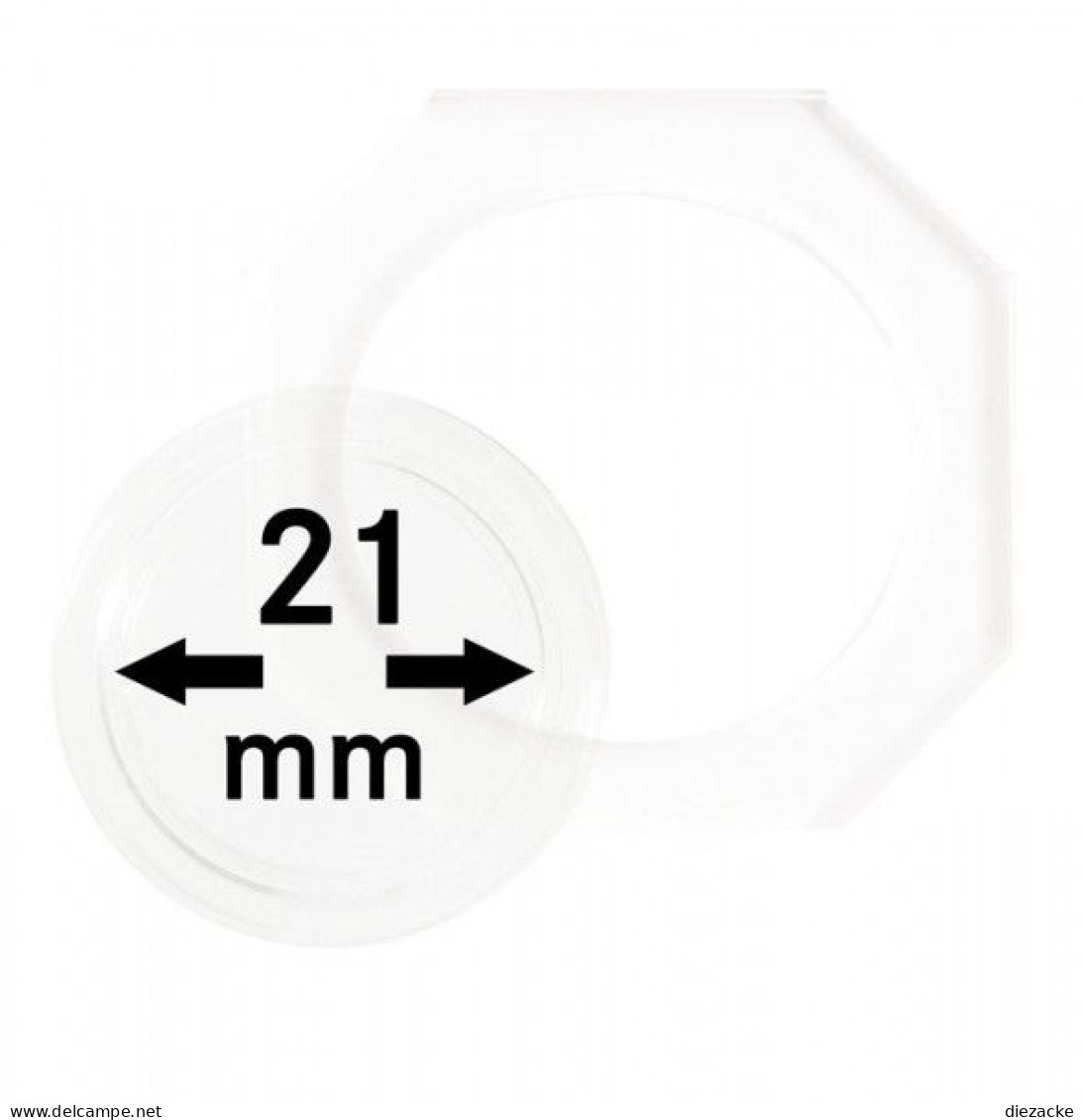 Lindner Münzkapsel OCTO 21mm OS021, 2er Pack Neu - Zubehör