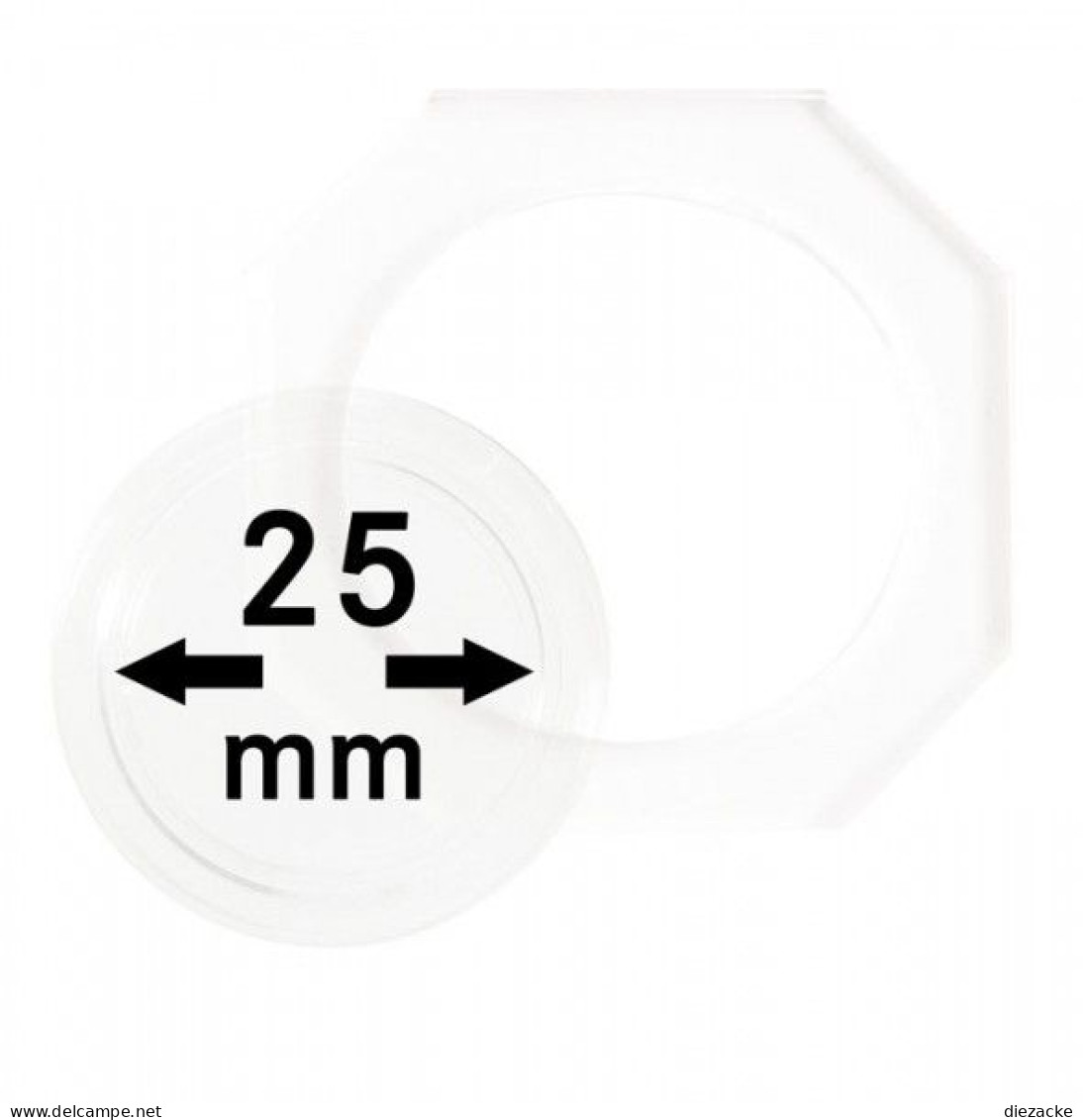 Lindner Münzkapsel OCTO 25mm OS025, 2er Pack Neu - Matériel