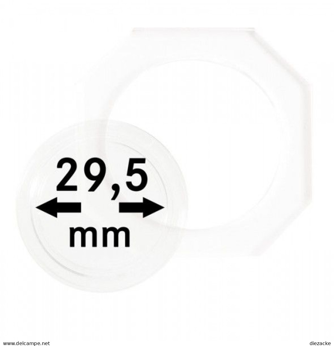 Lindner Münzkapsel OCTO 29,5mm OS295, 2er Pack Neu - Matériel