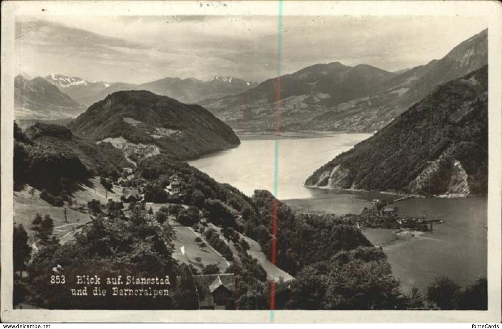 11384978 Stansstad Blick Auf Ort Und Berner Alpen Stansstad - Sonstige & Ohne Zuordnung