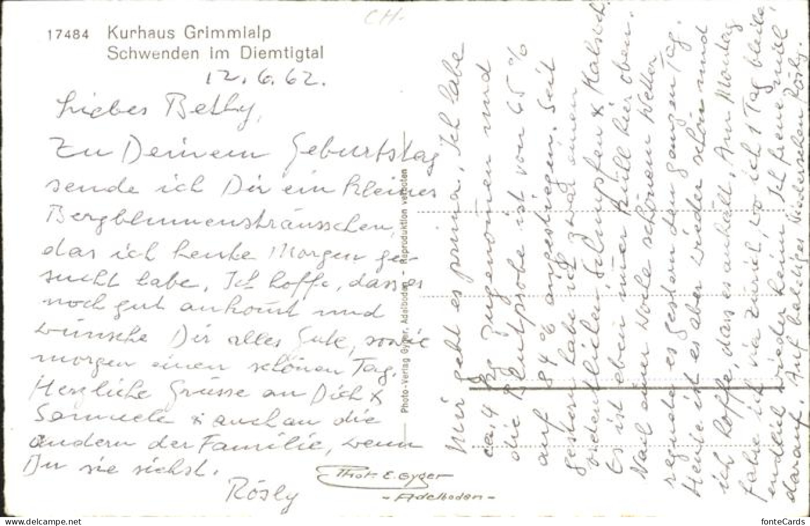 11384974 Schwenden Diemtigtal Kurhaus Grimmlalp Schwenden Diemtigtal - Other & Unclassified