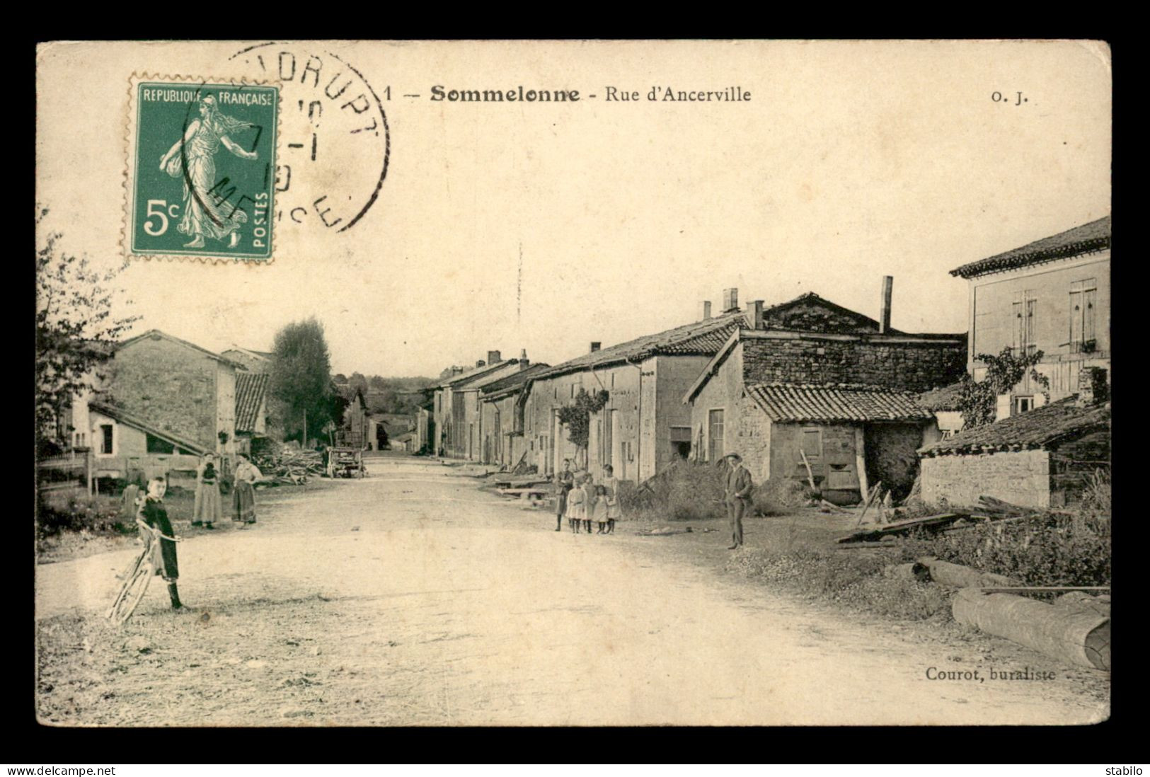 55 - SOMMELONNE - RUE D'ANCERVILLE - EDITEUR COUROT - Sonstige & Ohne Zuordnung