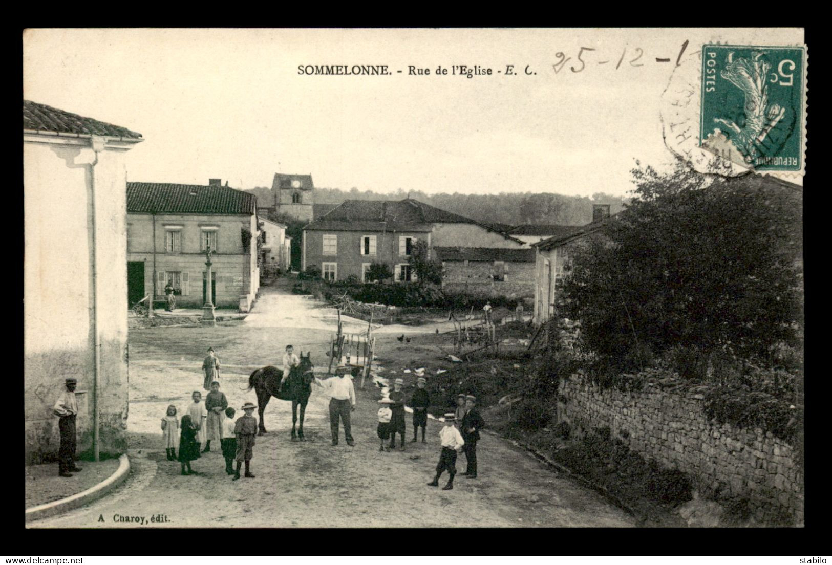 55 - SOMMELONNE - RUE DE L'EGLISE - EDITEUR CHAROY - Sonstige & Ohne Zuordnung