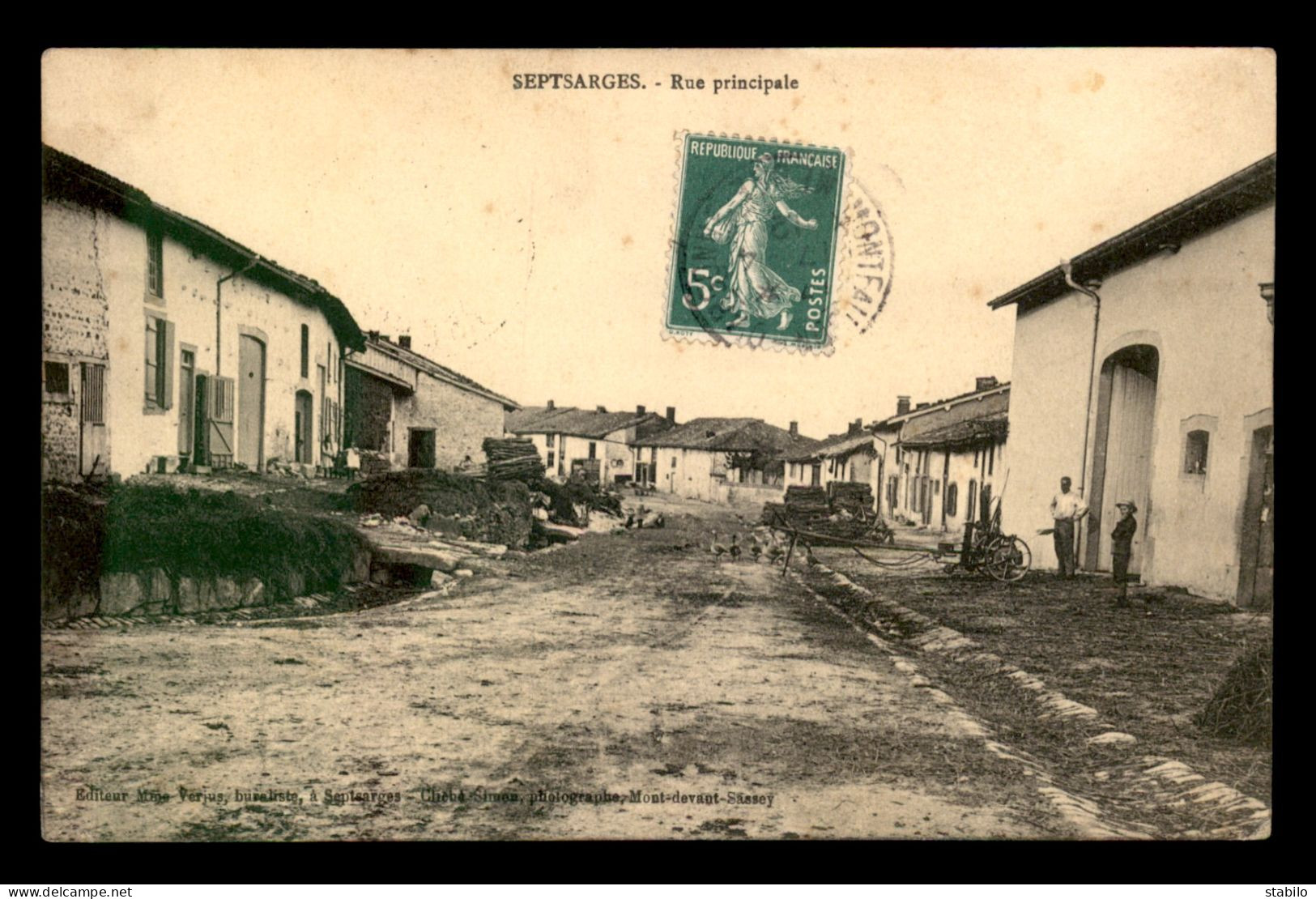 55 - SEPTSARGES - RUE PRINCIPALE - EDITEUR MME VERGUS - Sonstige & Ohne Zuordnung