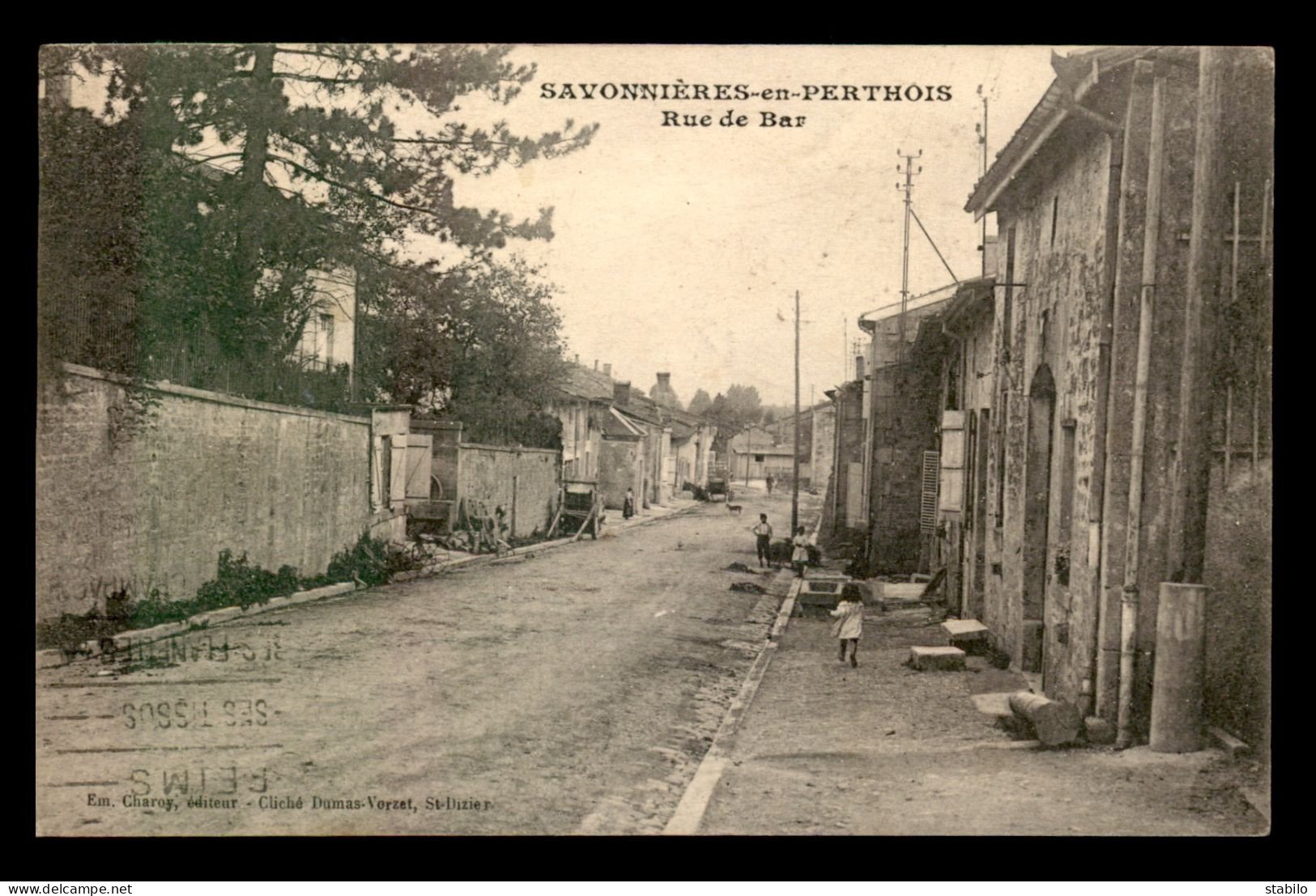 55 - SAVONNIERES-EN-PERTHOIS - RUE DE BAR - EDITEUR CHAROY - Other & Unclassified